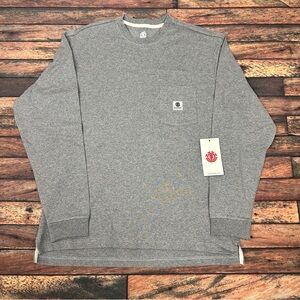 Element Men’s Gray Long Sleeve Box Fit Crewneck Shirt NWT